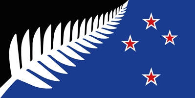 Silver Fern (Black, White and Blue)